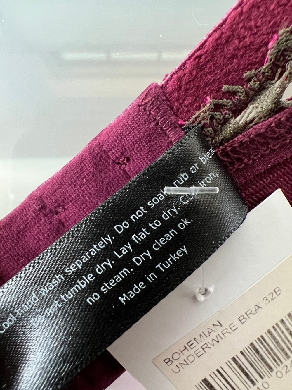 🫒Bohemian Underwire Stetchy Band Bra Olive / Magenta | Else - 32B - Picture 12 of 17